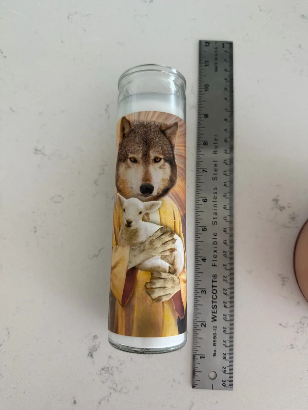 NEW Wolf and Sheep Candle